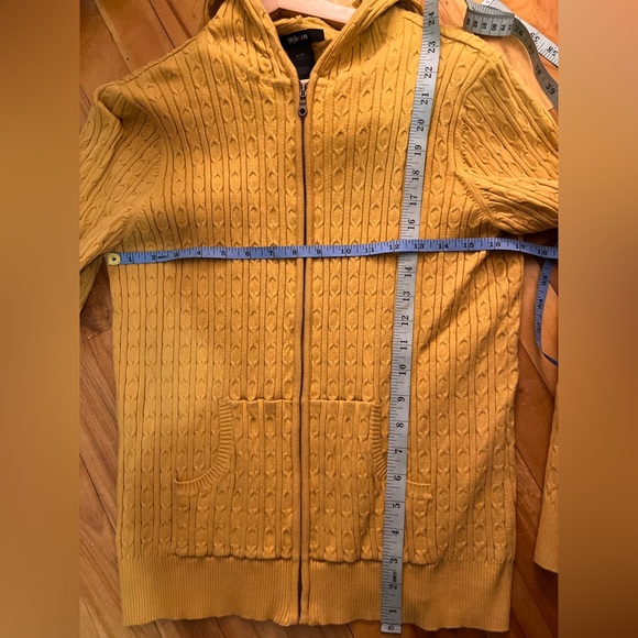 Style & Co Yellow Cable Knit Sweater XL GUC - Picture 9 of 9